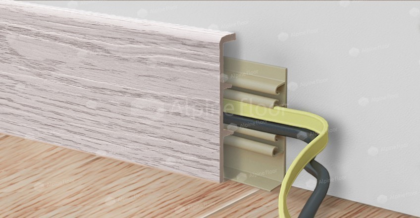 Напольный плинтус Rico Concept 80 Ясень норд (2200*20*80 мм) — купить в Туле