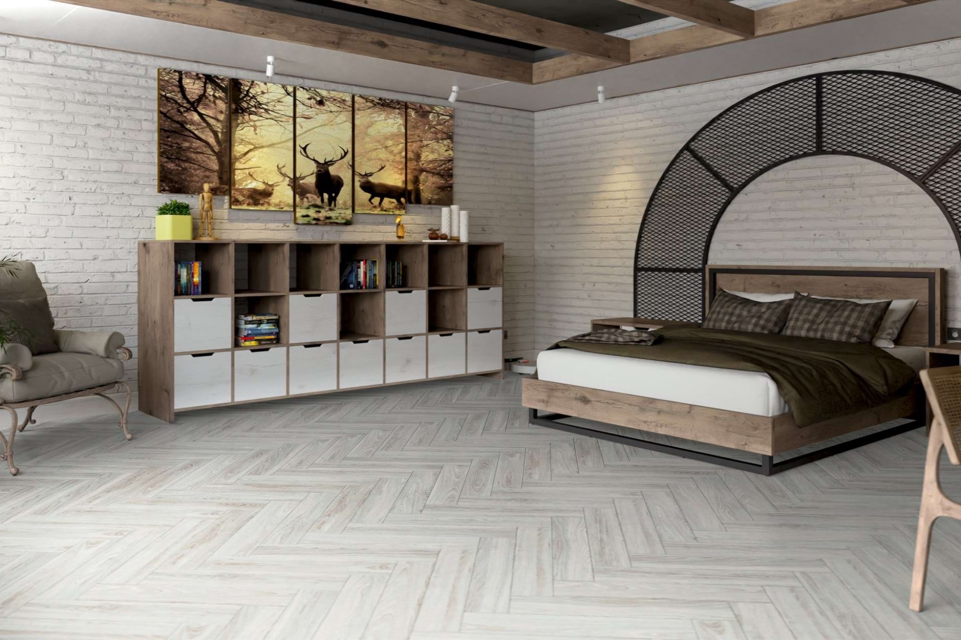 Инженерный паркет «Damy Floor» Ванильный (укладка елочкой) — купить в Туле