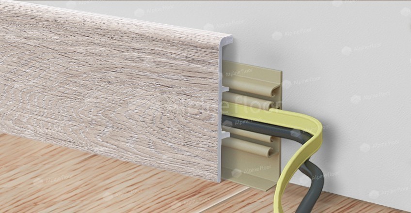 Напольный плинтус Rico Concept 80 Дуб Латте (2200*20*80 мм) — купить в Туле