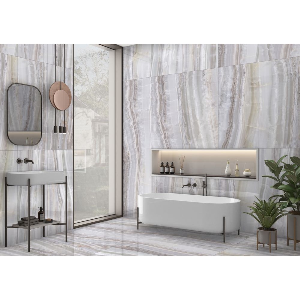 Керамогранит "Ennface" 600*1200 Ivory Extra High Glossy Полированный Серый — купить в Туле