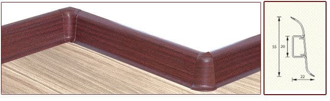 Плинтус "Идеал" пластиковый Комфорт Дуб пепельный (2500*22*55 мм) — купить в Туле