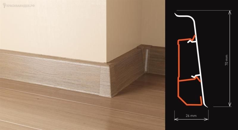 Плинтус "Arbiton" Indo Дуб Бурбон (2500*26*70 мм) — купить в Туле