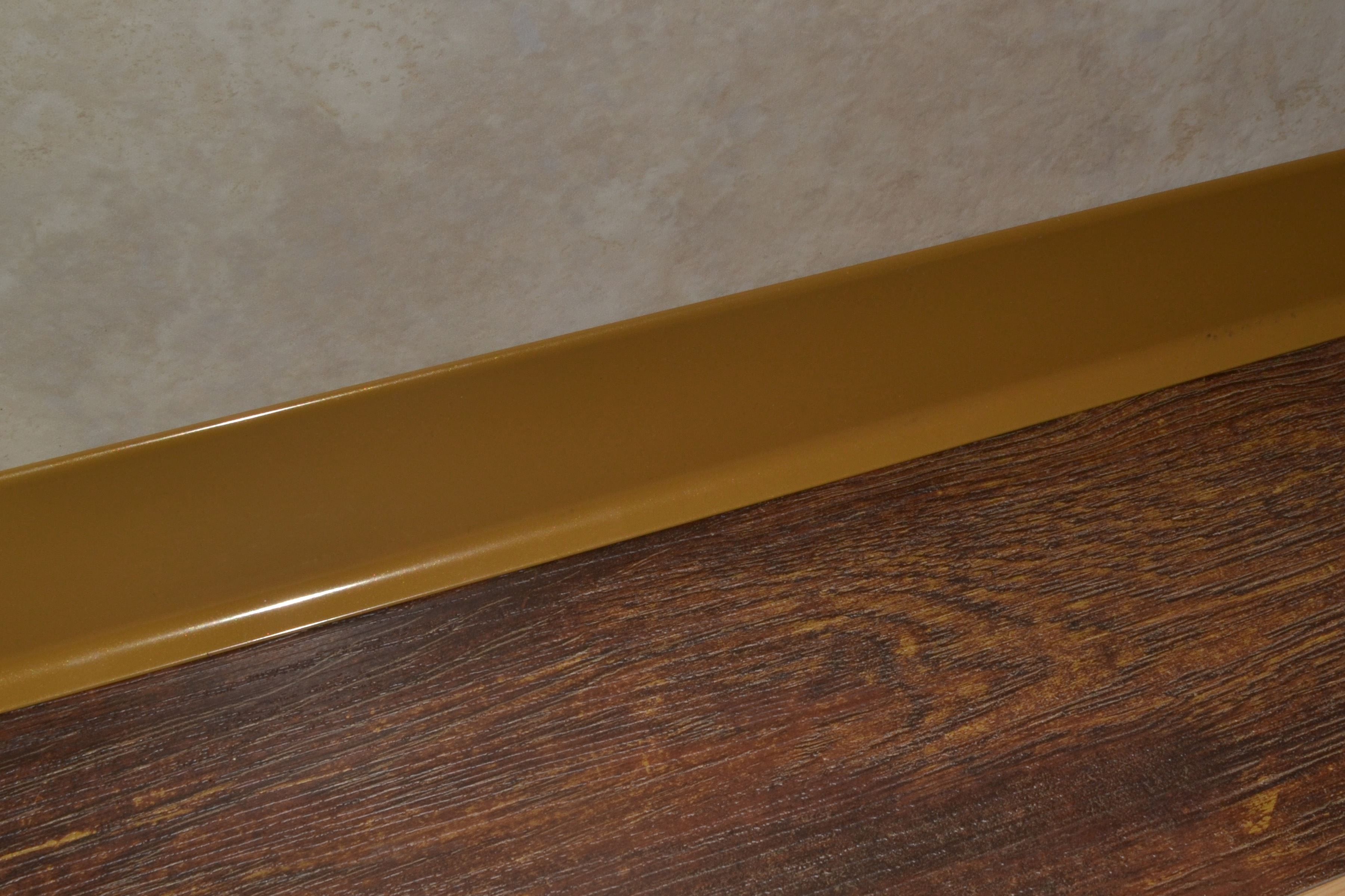 Плинтус алюминиевый L-образный золотой (2500*11*60 мм) — купить в Туле